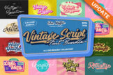 Product image of Vintage Retro Font Bundle