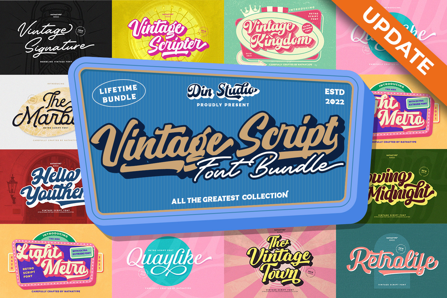 Cover Bundle Vintage Script Font