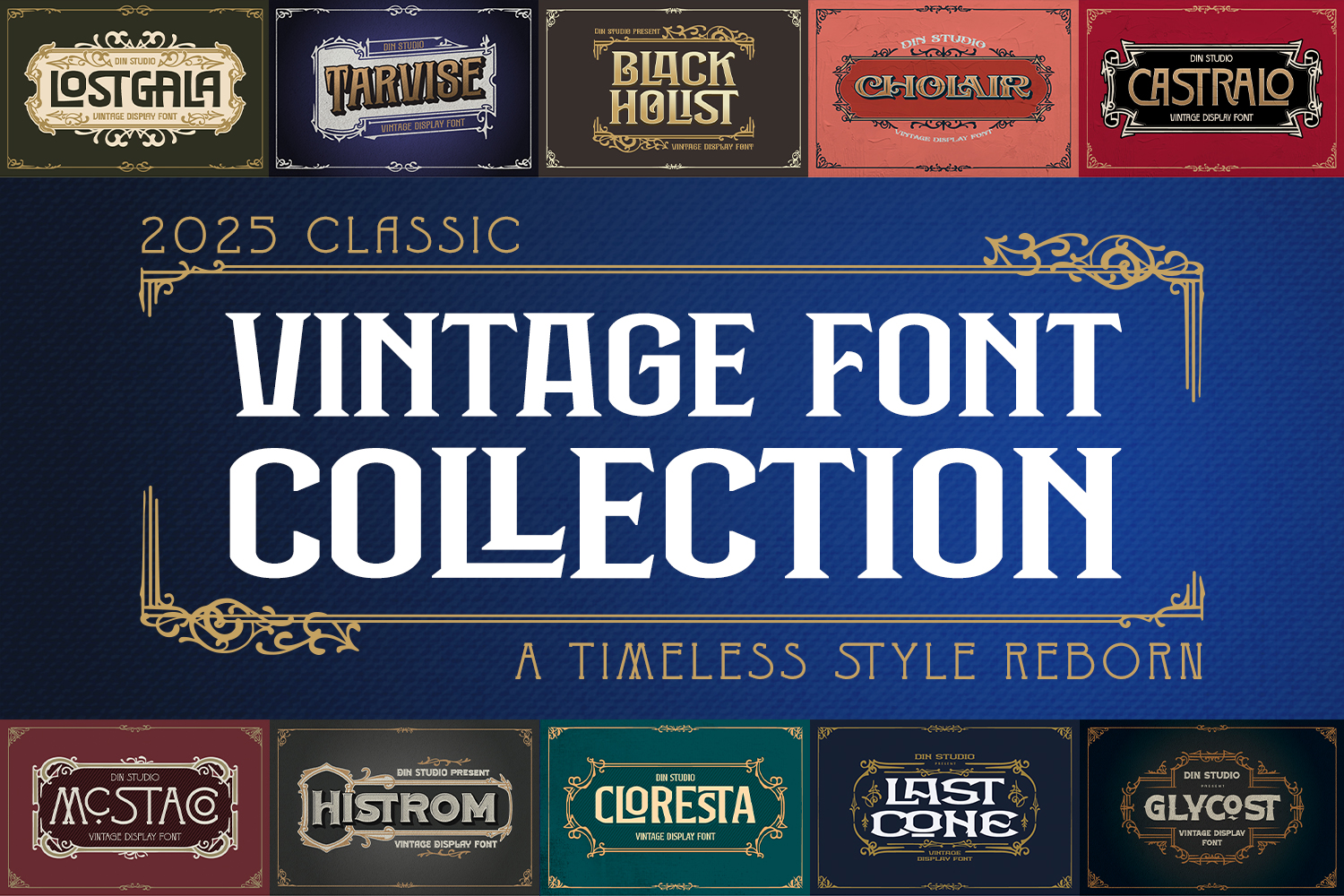 2025 Classic Vintage Font Collection – A Timeless Styles Reborn Cover