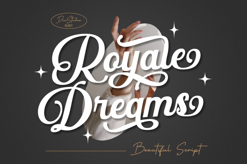 retro script font