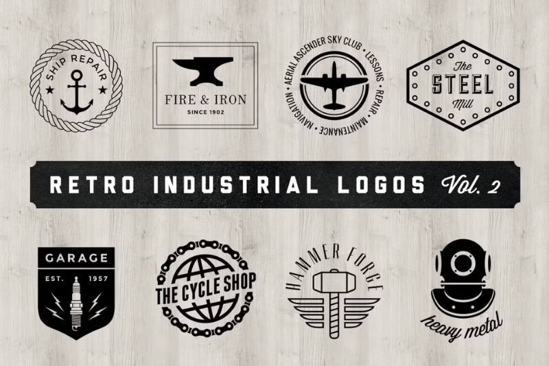 modern vintage logo