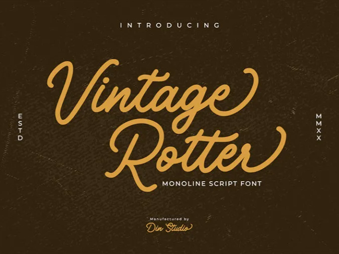 calligraphic vintage fonts