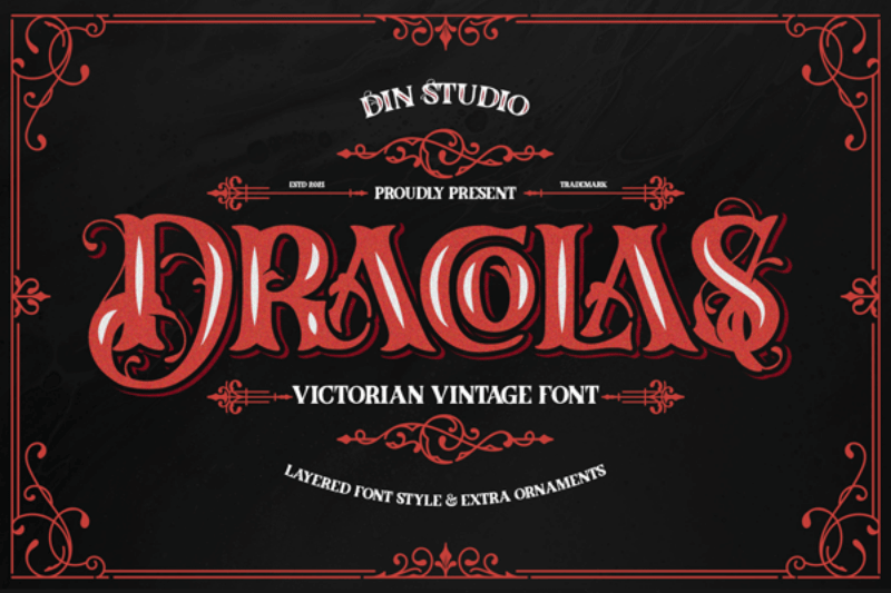 decorative vintage fonts